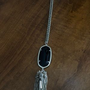 Kendra Scott black and gold long necklace